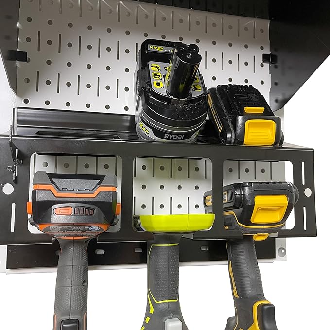 Wall Control Power Tool Storage Organizer Kit Cordless Drill Holder Charging - Image 7
