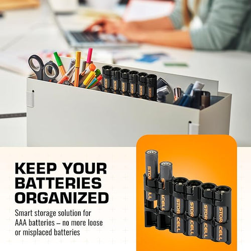 AAA Battery Storage Caddy by Storacell, Holds 6 Batteries - Image 2