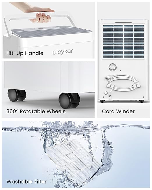 Waykar 6, 000 Sq. Ft. Energy Star 120 Pint Dehumidifier - Image 8