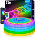 maylit 360 Degree Luminous Reticulate Weave Rope Lights, 25ft Addressable ICRGB by maylit