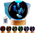 Conalisk 3D Jellyfish Crystal Ball Lamp, Lifelike LED Jellyfish Night Light by Conalisk