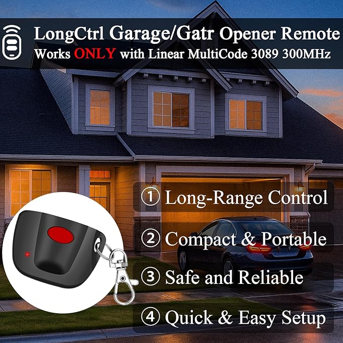 2-Pack 300MHz 10 dip Switch for Multicode Garage Gate Door Opener Remote Control - Image 3