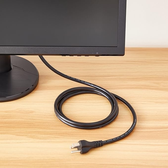 Amazon Basics PC Power Cord, 6 feet, AC Power Cord - Image 7
