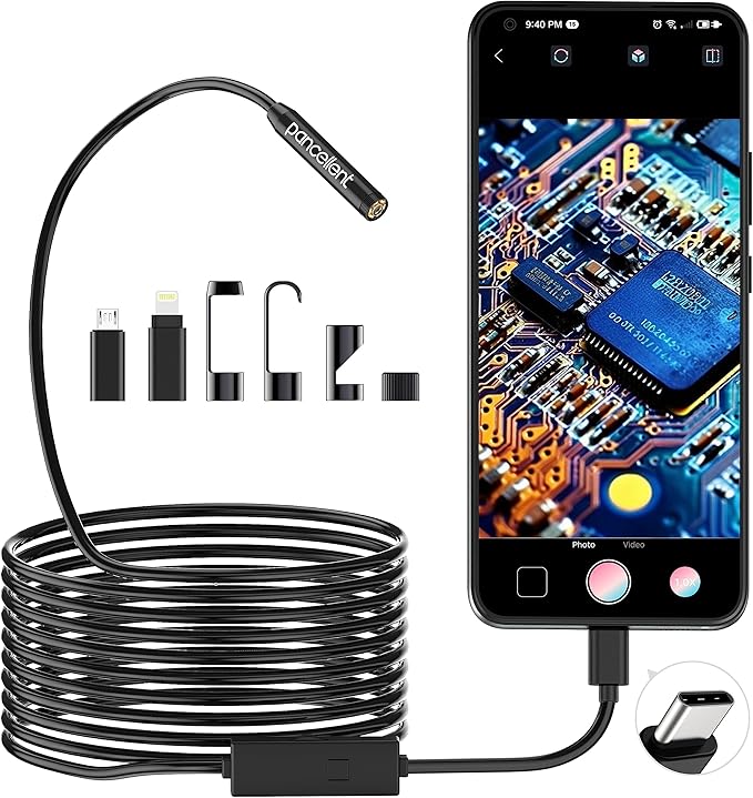 1920P Snake Inspection Borescope, Pancellent Type C Endoscope, Scope Camera by pancellent