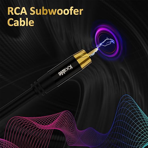 Subwoofer Cable RCA to RCA Audio Cable 12FT, Digital Coaxial Audio Cable - Image 6