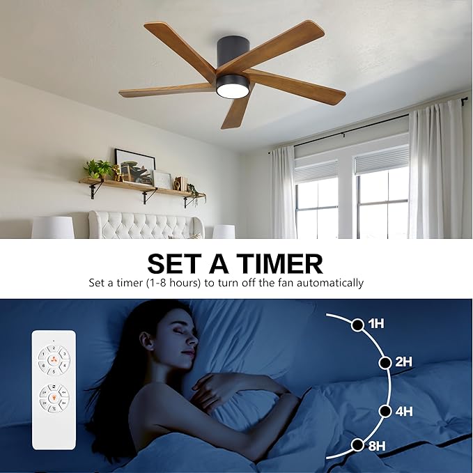 WINGBO 48 Inch Flush Mount DC Ceiling Fan - Image 7