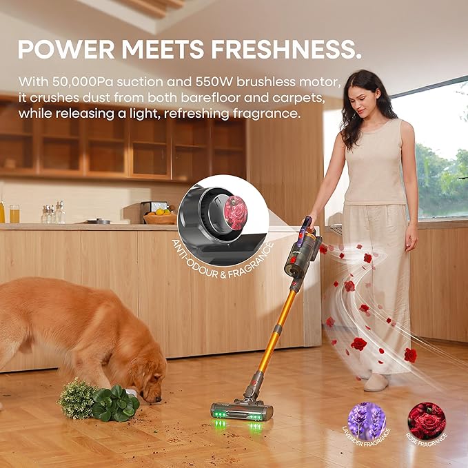 KIPMAX Cordless Vacuum Cleaner, 50KPa 550W Stick Vacuum - Image 2