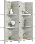 HOMCOM Room Divider, 4 Panel 67" Tall Wood Privacy Screen by HOMCOM