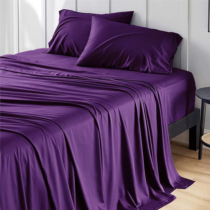 Bedsure Full Size Bed Sheets, Cooling Sheets, Rayon Derived from Bamboo - Image 7