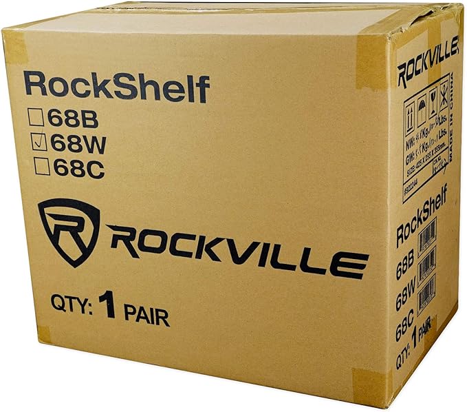 Rockville 2 RockShelf 68W 400w White 6.5" Home Theater Bookshelf Speakers/8 Ohm - Image 6
