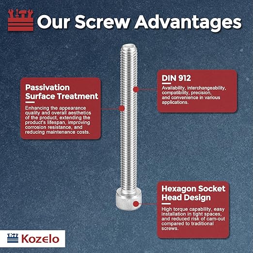 Kozelo 8pcs Socket Head Cap Screws - Image 3