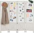 Wnutrees 4 Panel Gridwall Display, Portable Freestanding Display Board by Wnutrees