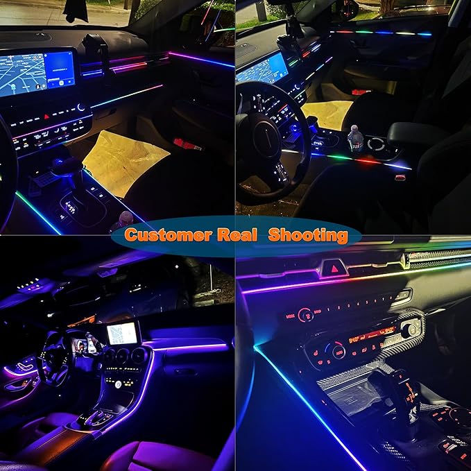 Jushope Car LED Strip Lights, Interior Acrylic LED Lights - Image 6