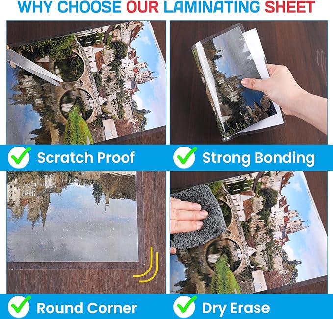 CAREGY 150 Pack Laminating Sheets, Hold 11 x 17 Inch Sheet, 3 Mil Clear Thermal - Image 5