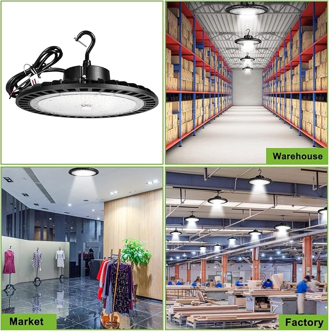 UFO Led High Bay Light 150W 4PACK 5000K High Bay Led Shop Lights 22500lm - Image 6