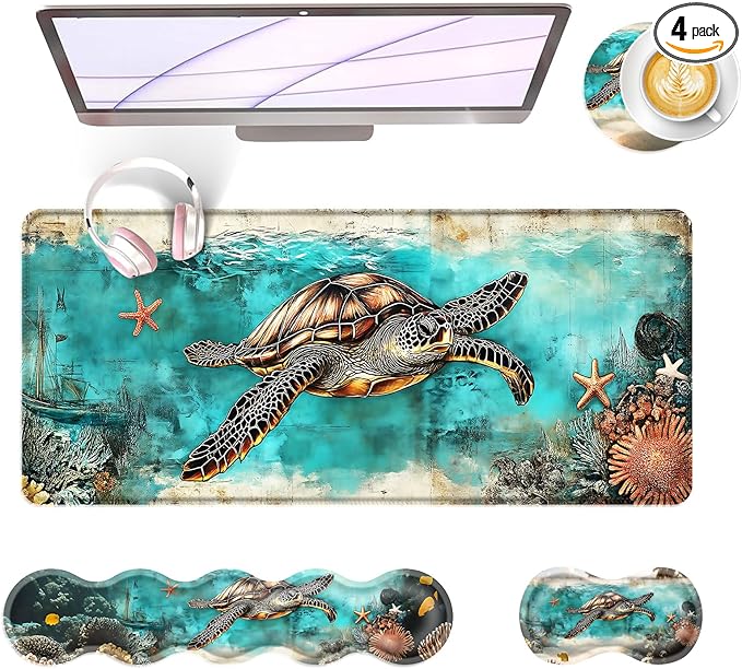 BFUKVOU Large Keyboard Mouse Pad Set, Extended Mouse Pad+Keyboard Wrist Rest by Unknown