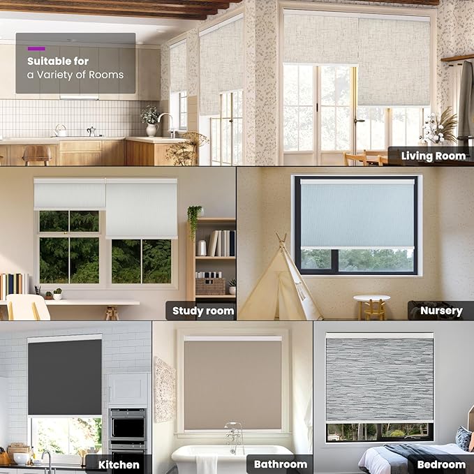 Astomi Motorized Smart Blinds for Windows, Automatic Roller Blackout Shades - Image 9