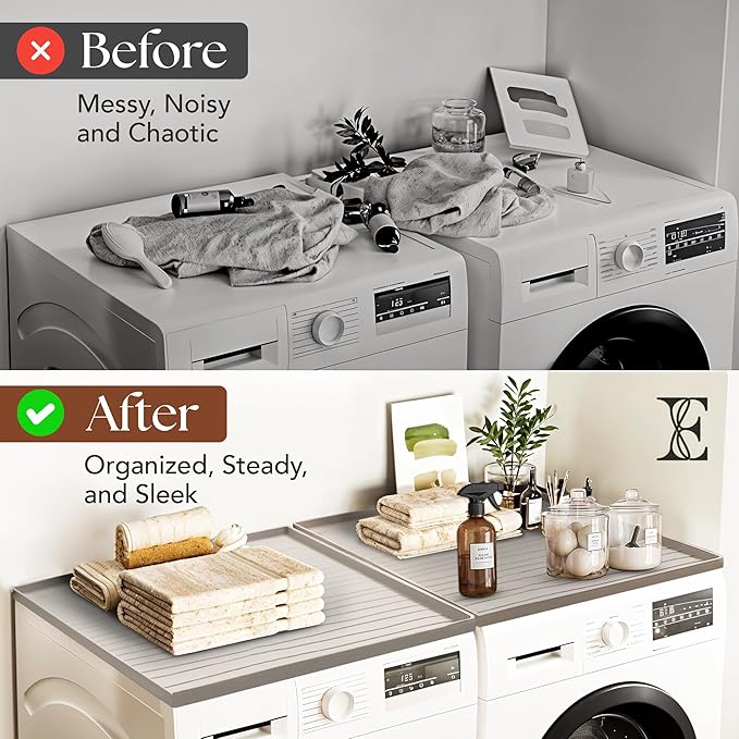 2 PC Washer and Dryer Top Cover Protectors 25" x 25", Laundry Machine Dust - Image 5