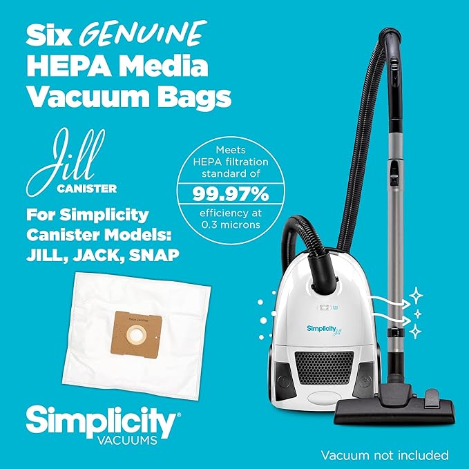 Simplicity Vacuums SZH-6 Jill Canister Vacuum Replacement Bags - Image 4