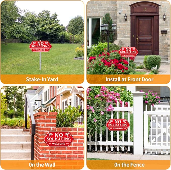 No Soliciting Sign for House, No Soliciting Signs for Front Door - Image 6
