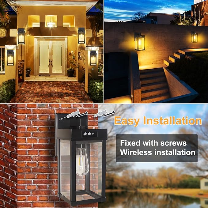 CYHKEE 2 Pack Solar Wall Lights Outdoor Waterproof - Image 6
