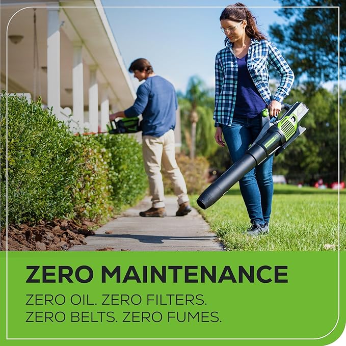 Greenworks 60V 700 CFM Brushless Leaf Blower, 5.0 Ah Battery and Rapid Charger - Image 8