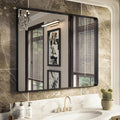 ISKM Black Metal Framed Bathroom Mirror by ISKM-IStillKeepMovin