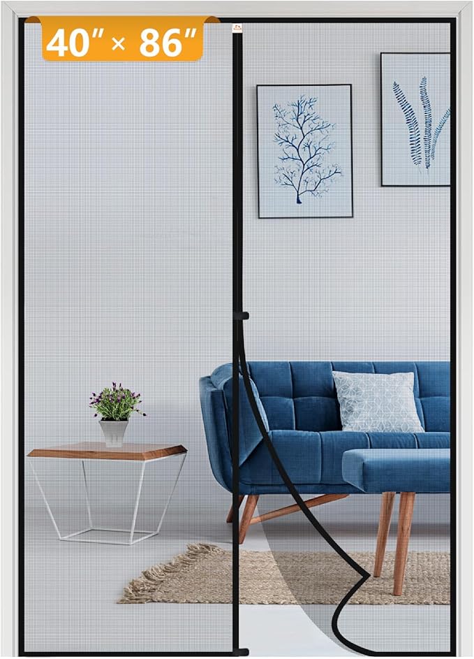Yotache Magnetic Screen Door Fits Door Size 40 x 86, Screen Size 42" x 87" Door by yotache