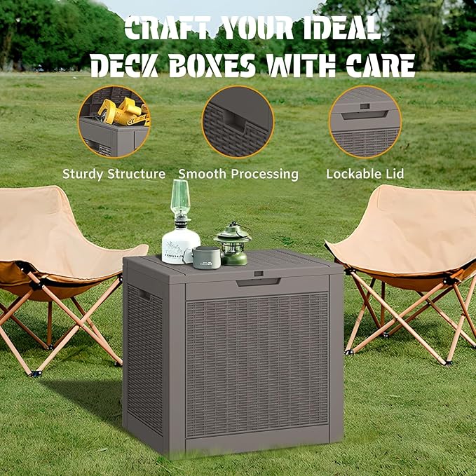 NUNU LAB 35 Gallon Outdoor Storage Box Waterproof, Outside Package Delivery - Image 5