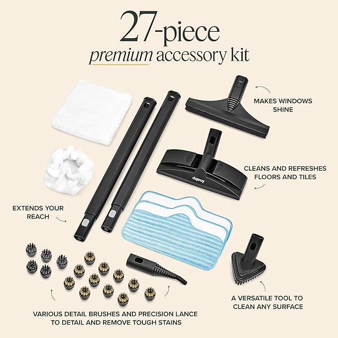 Dupray Neat Steam Cleaner with 27-Piece Accessory Kit – High-Performance - Image 3