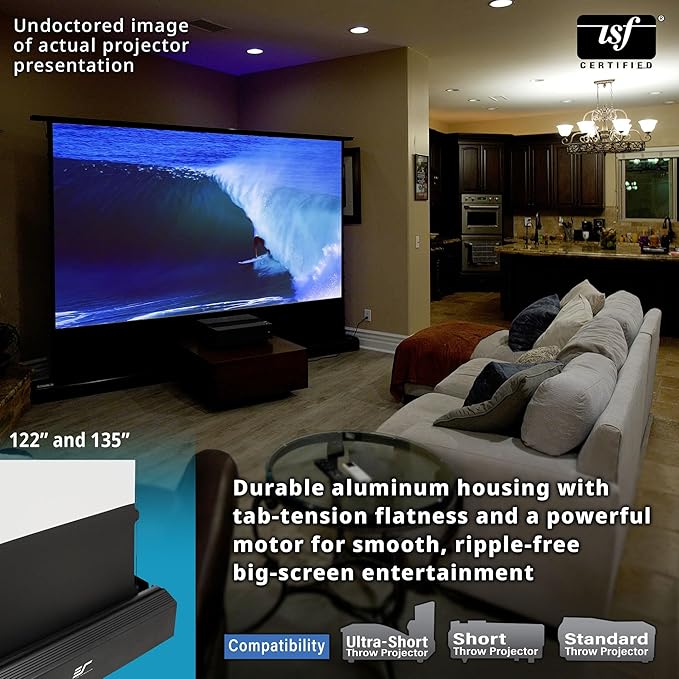 Elite Screens Kestrel Tab-Tension 3 CineWhite, 135 inch 16:9 Aspect Ratio - Image 2