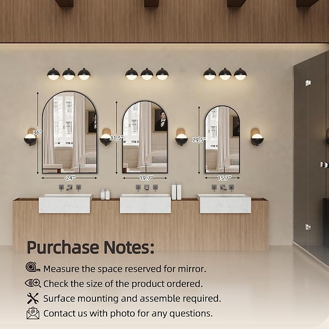 Arched Medicine Cabinet with Mirror, Bathroom Medicine Cabinet with Mirror Wall - Image 8