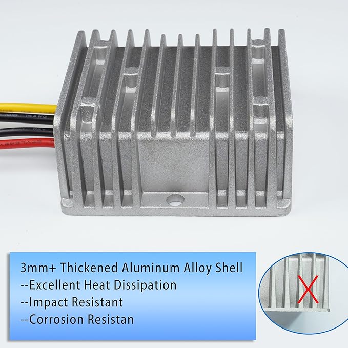 FlySuperior DC 36V 48V to 12V Step Down Converter 20A 240W Waterproof Adapter - Image 3