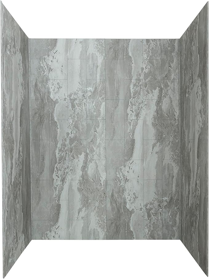 Palisade 78in x 60in x 30in Waterproof Vinyl Shower Surround Kit by PalisadeWallTilesandPlanks
