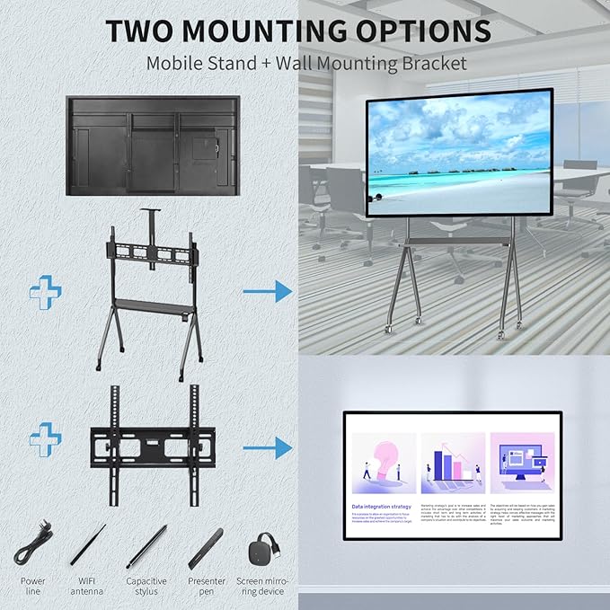 TouchWo 75" Touchscreen Monitor Smart Board, 4K Interactive Presentation - Image 6