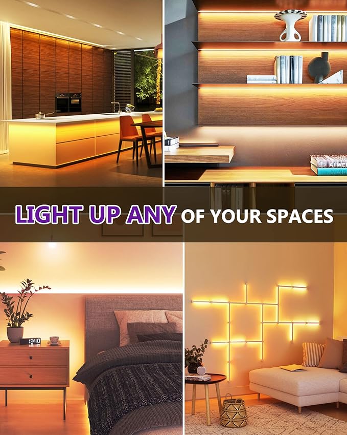 HitLights COB LED Strip Lights Warm White, 12V Tape Light 2700K 16.4ft - Image 7