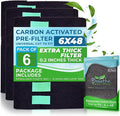 Breathe Naturally Universal 6x48 Cut-to-Fit Activated Carbon Filter Charcoal by BreatheNaturally