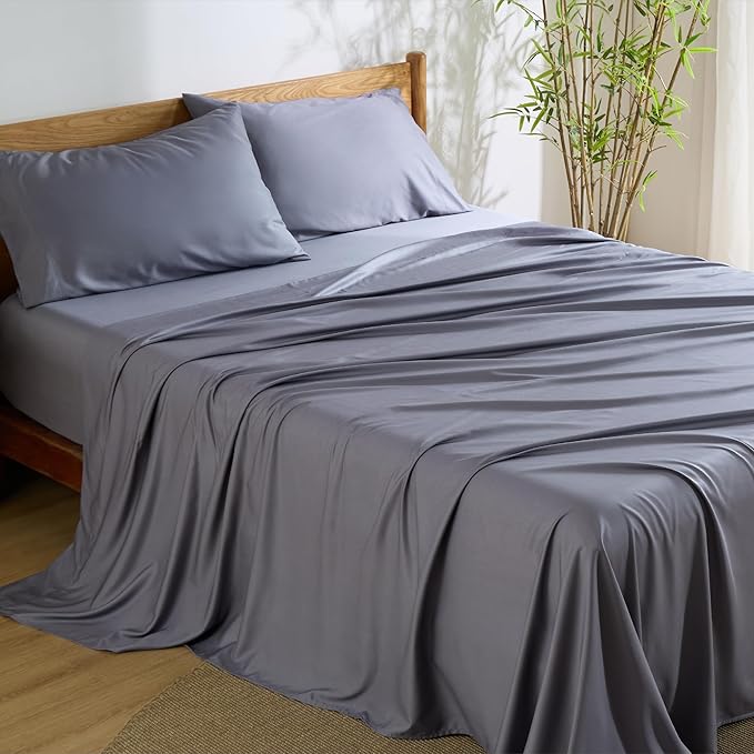 Bedsure Cooling Sheets for Full Size Bed, Viscose Derived from Bamboo, Deep - Image 2