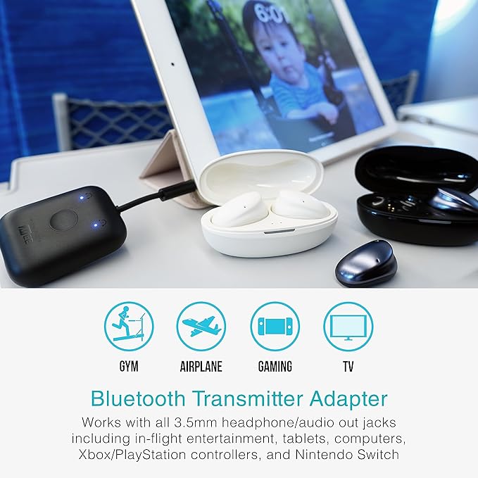 MEE Audio Connect Air in-Flight Bluetooth Wireless Audio Transmitter Adapter - Image 3