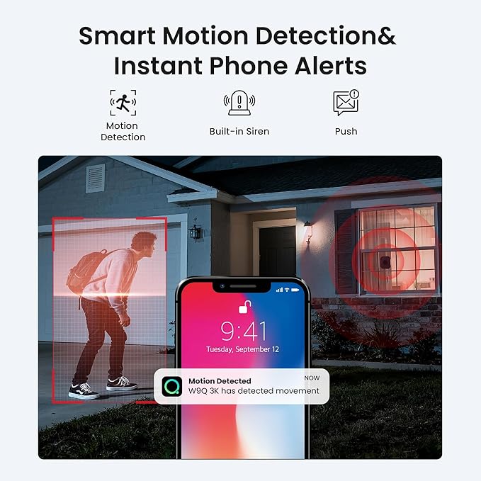 HOMIQ LIFE Window Security Camera 2K, Indoor WiFi Cameras 2.4GHz/5GHz, 2 Pack - Image 6