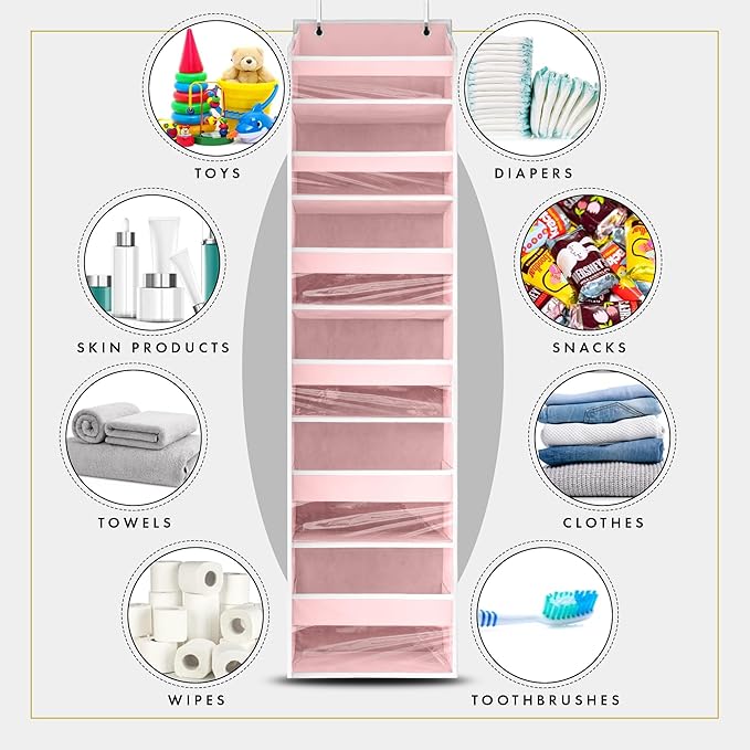 HOMELUX THEORY UPGRADED 6 Tiers Over The Door Organizer Hanging - Image 7