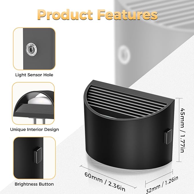 DORESshop LED Night Light, Night Lights Plug into Wall, 3 Level Brightness - Image 3