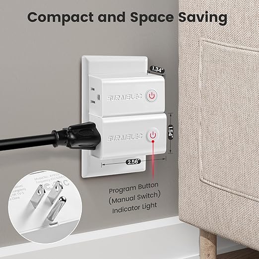 SURAIELEC 3 Way Wireless Light Switch, Remote Control Outlet, Decorator Rocker - Image 3