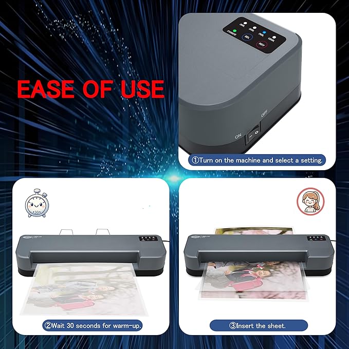 SINCHI 13-Inch Thermal Laminator & Foil Applicator, 3–10 Mil, 4-Roller - Image 6