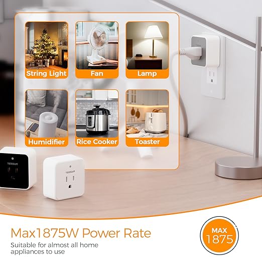 Remote Control Outlet, TESSAN 3 Pack Wireless Remote Light Switch, On Off - Image 4