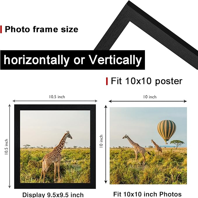 TKYGU 10 x10 Picture Frame Set of 5 - Image 2