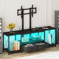 GYIIYUO LED TV Stand with Mount and Power Outlet & Fabric Drawers by GYIIYUO