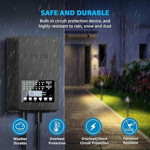 SUNVIE 300W Low Voltage Landscape Transformer - Image 6