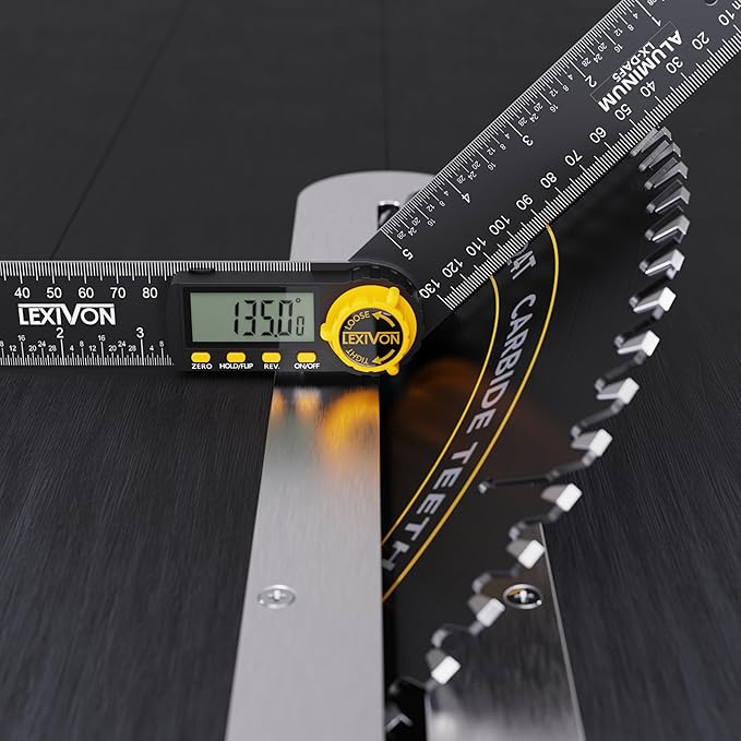 LEXIVON Aluminum Digital Angle Finder Gauge, 5-inch/130mm Multi-Purpose - Image 7