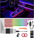 KENANEK 234’’ Acrylic Car Ambient Lighting Kit – 8 RGB LED Light Strips by Unknown
